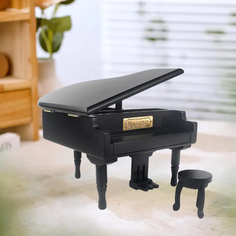 Black Grand Piano Music Box By Music Box