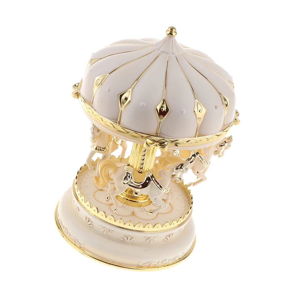 Rotating Horses Music Box