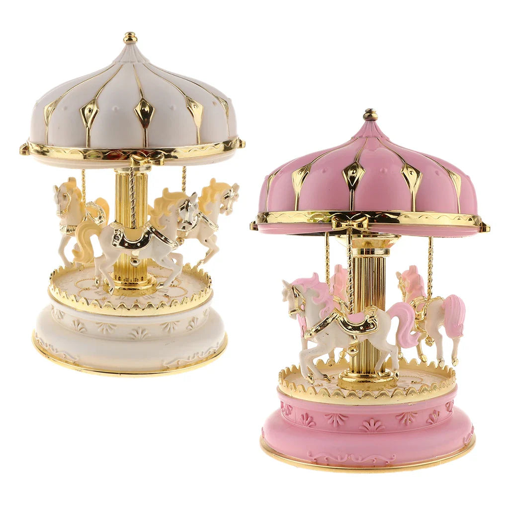 Rotating Horses Music Box