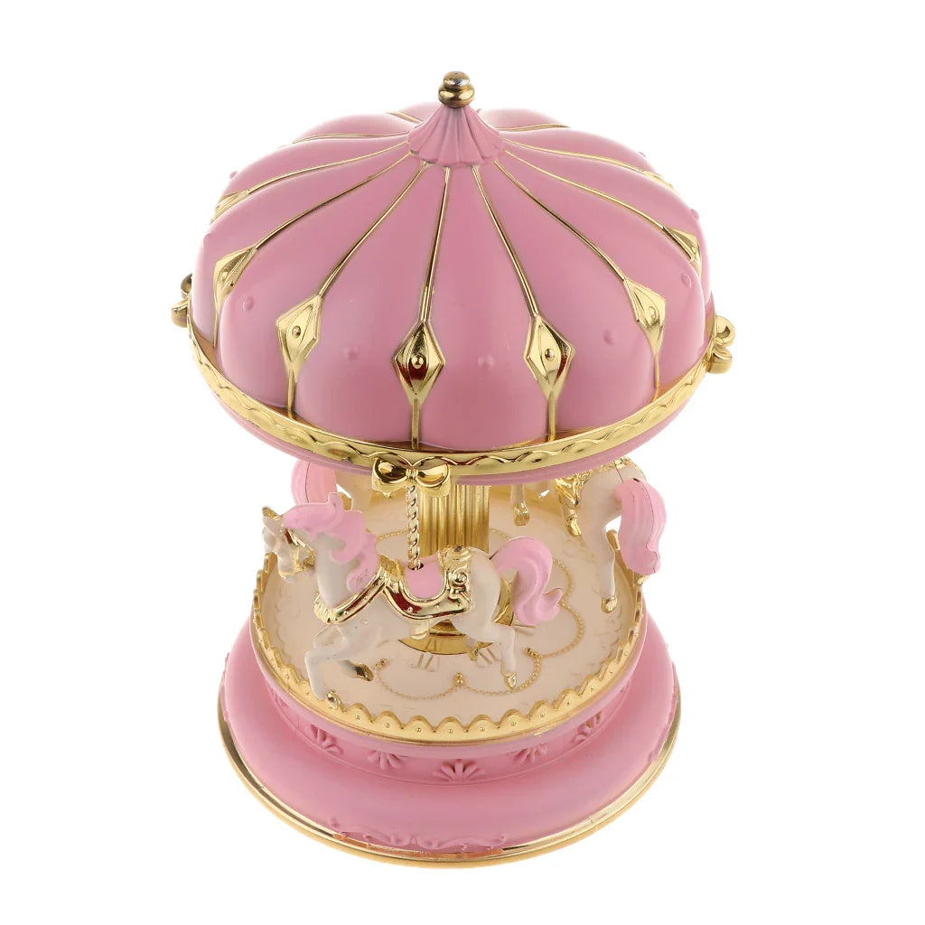 Rotating Horses Music Box