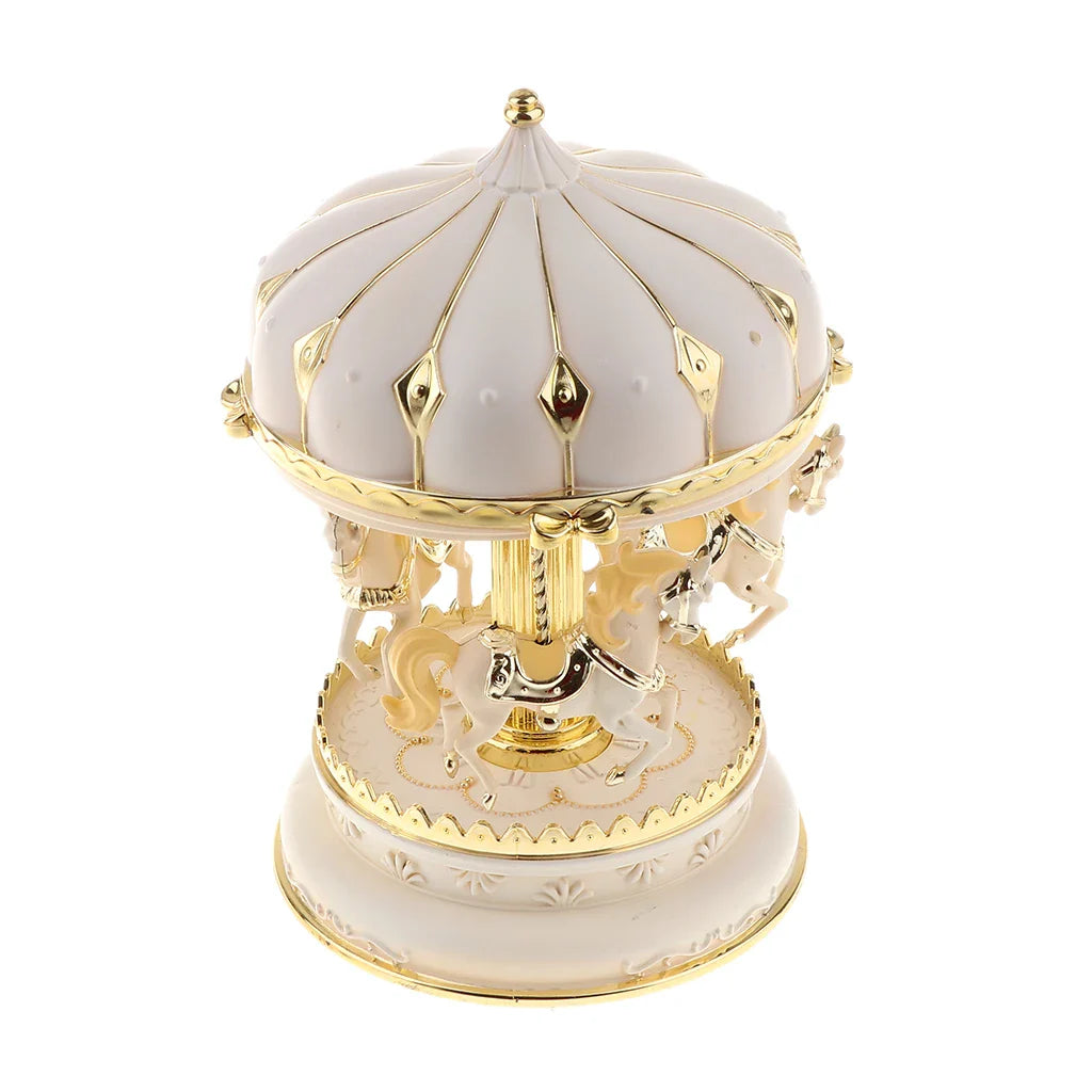 Rotating Horses Music Box