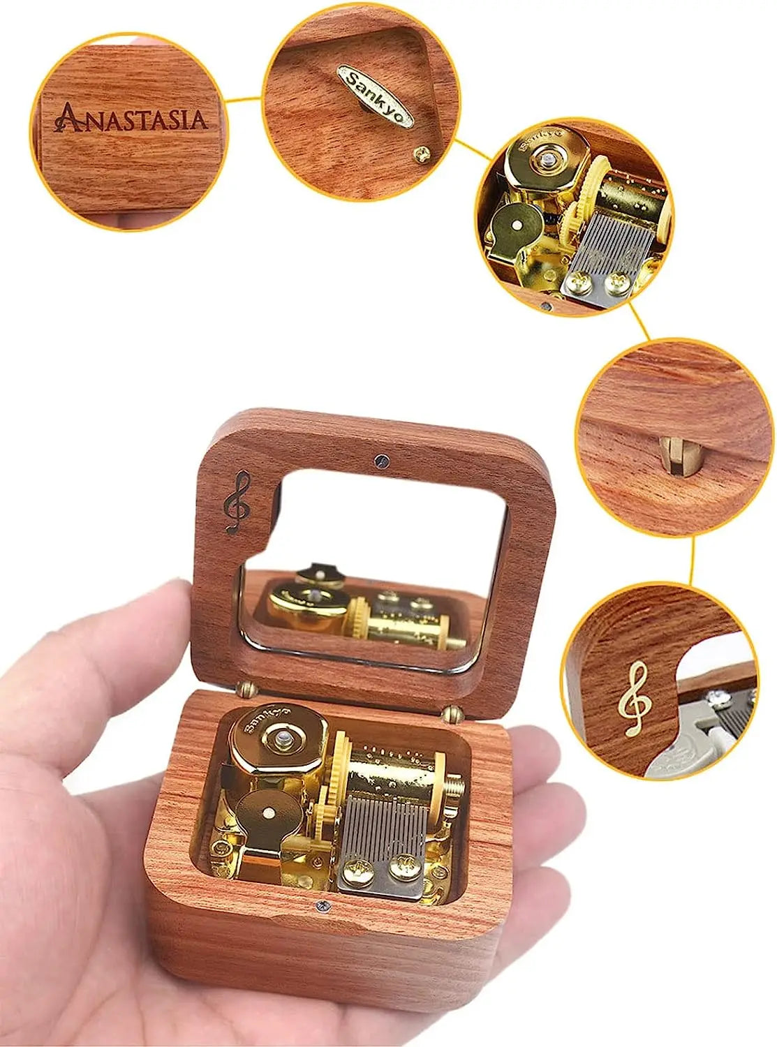 Anastasia Music Box Rosewood
