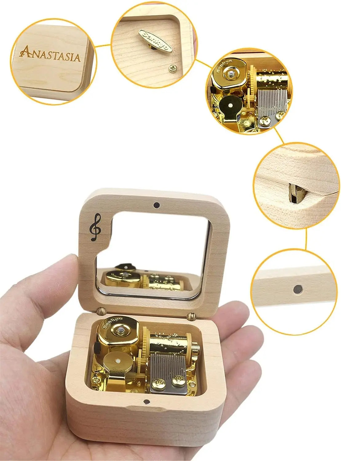 Anastasia Maple Music Box