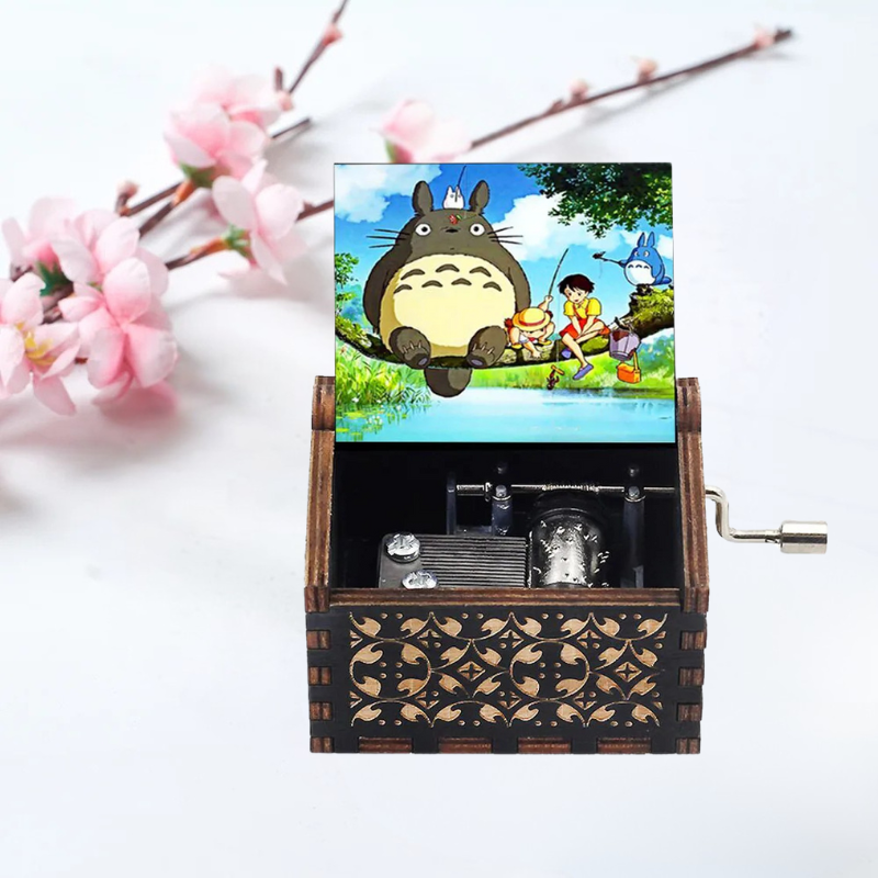 Wooden Totoro Music box