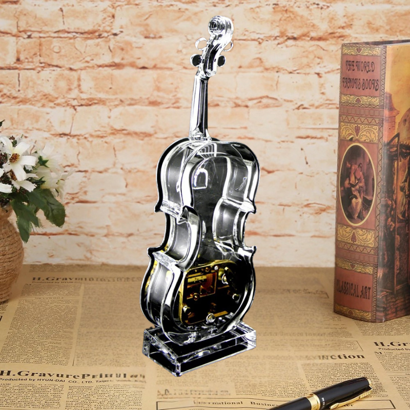 Crystal violin Box By Music Box