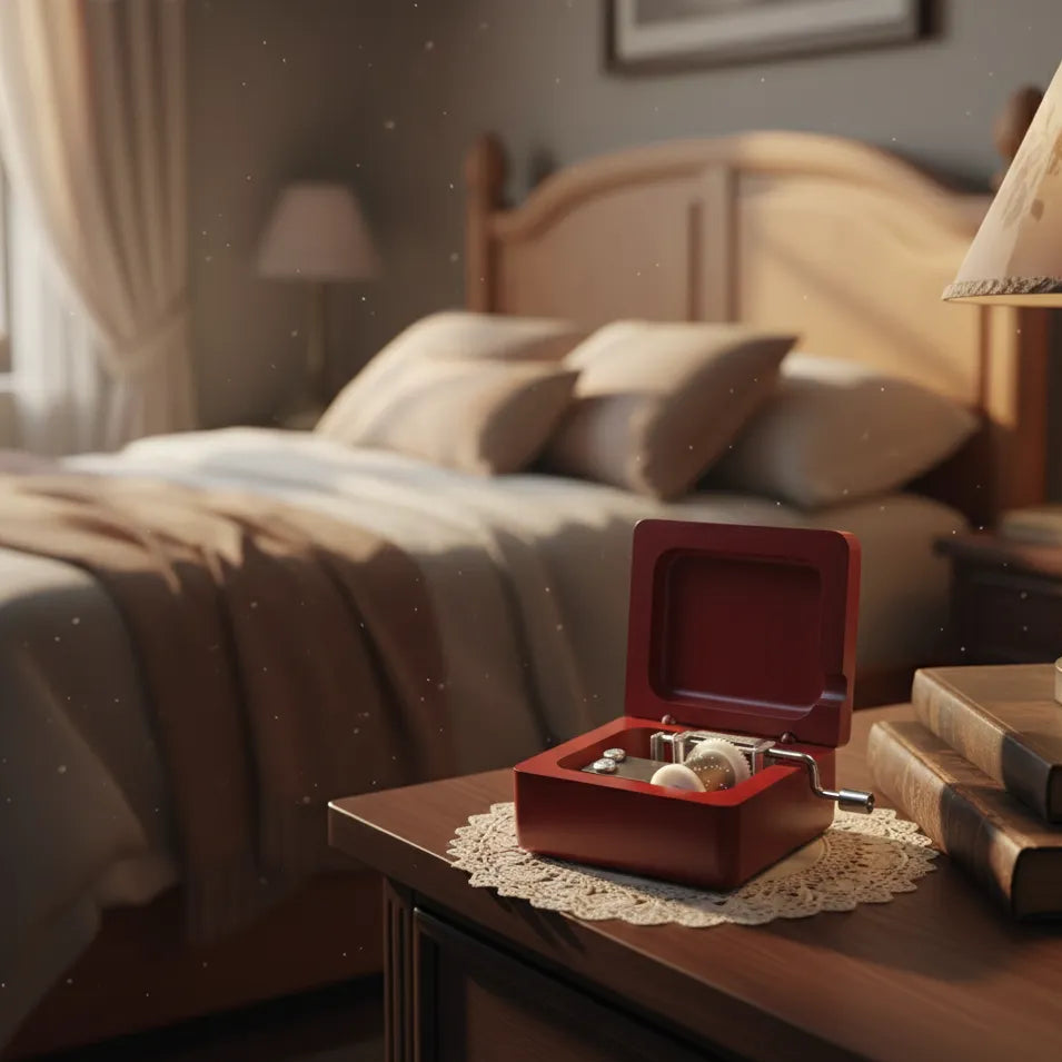 Anastasia Red Carved Music Box By Music Box