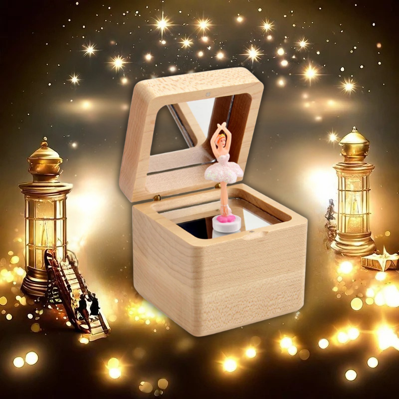 Spinning Wooden Box By Music Box