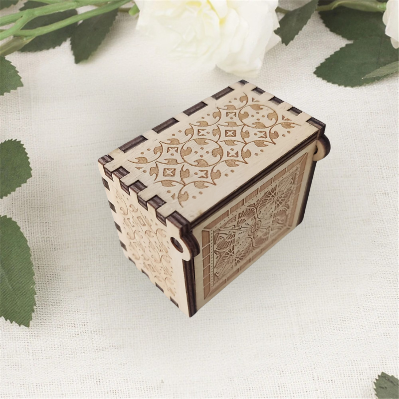 Wooden Antique Crank By Music Box