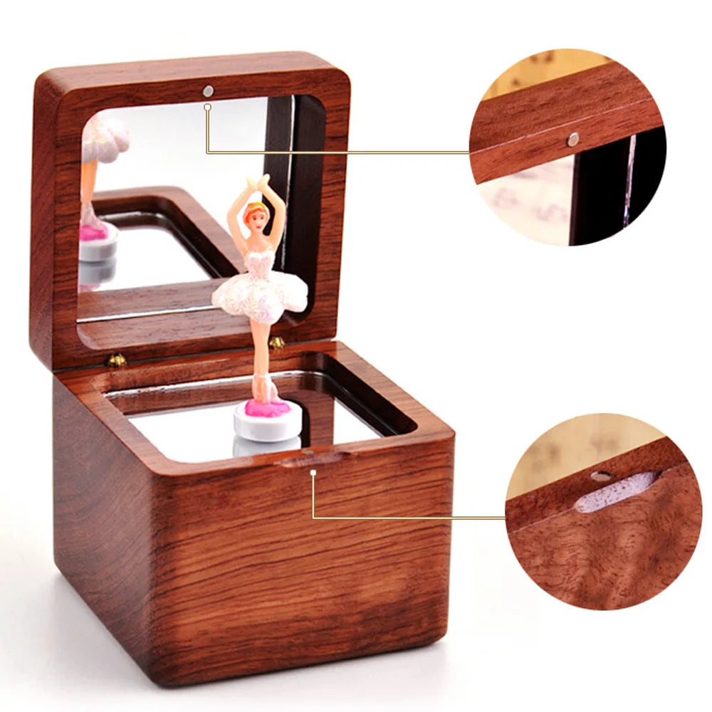 Spinning Wooden Box By Music Box