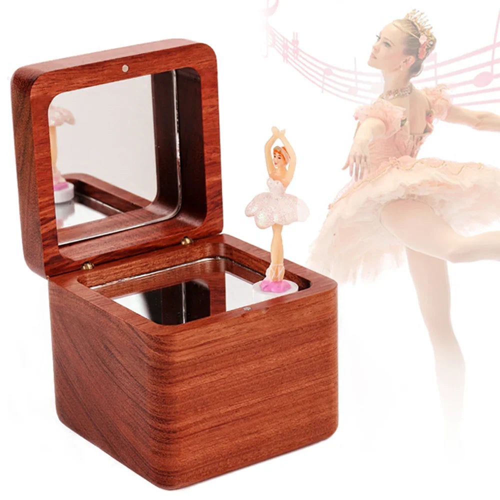 Spinning Wooden Box By Music Box