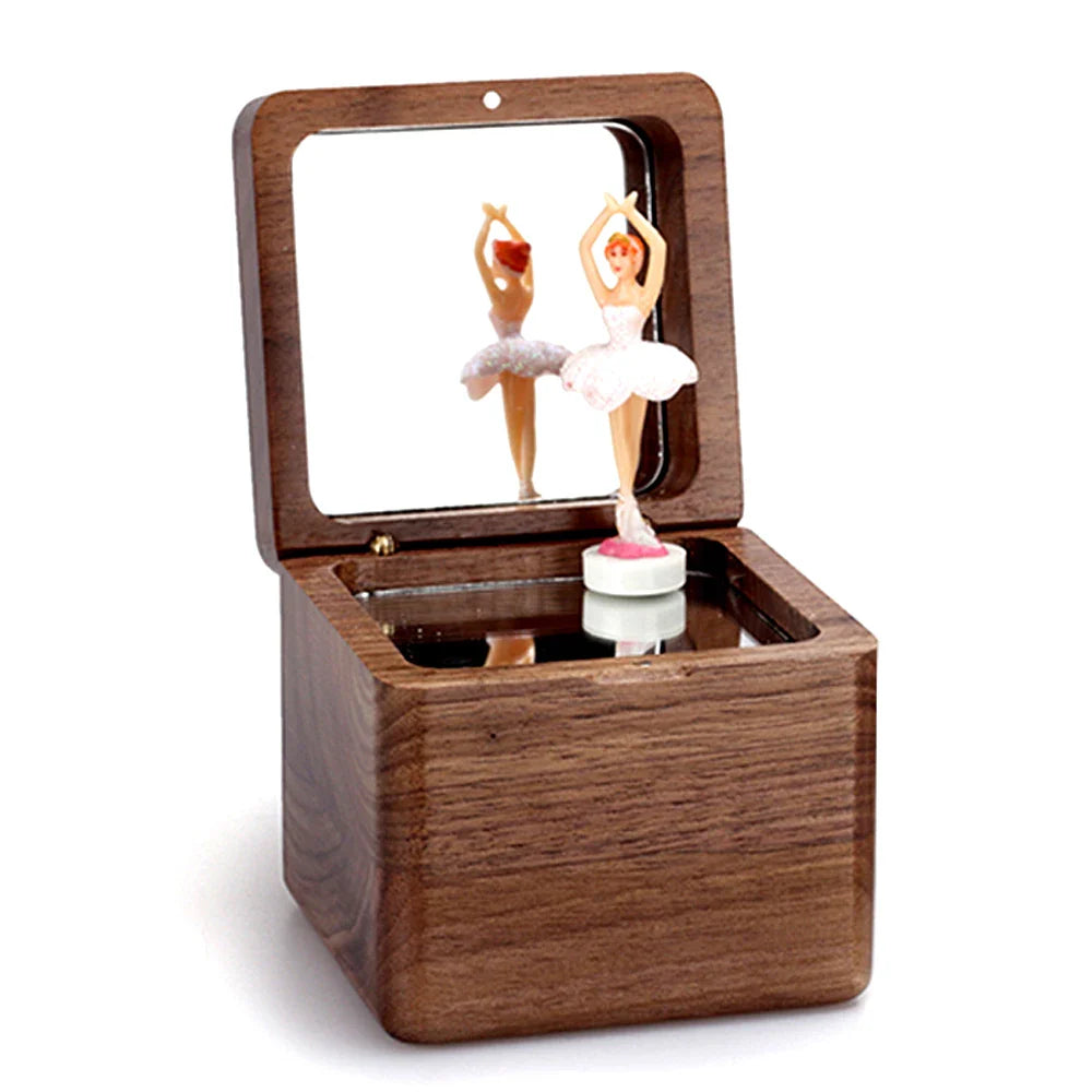 Spinning Wooden Box By Music Box