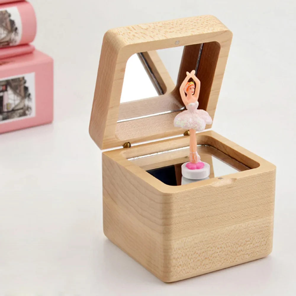 Spinning Wooden Box By Music Box