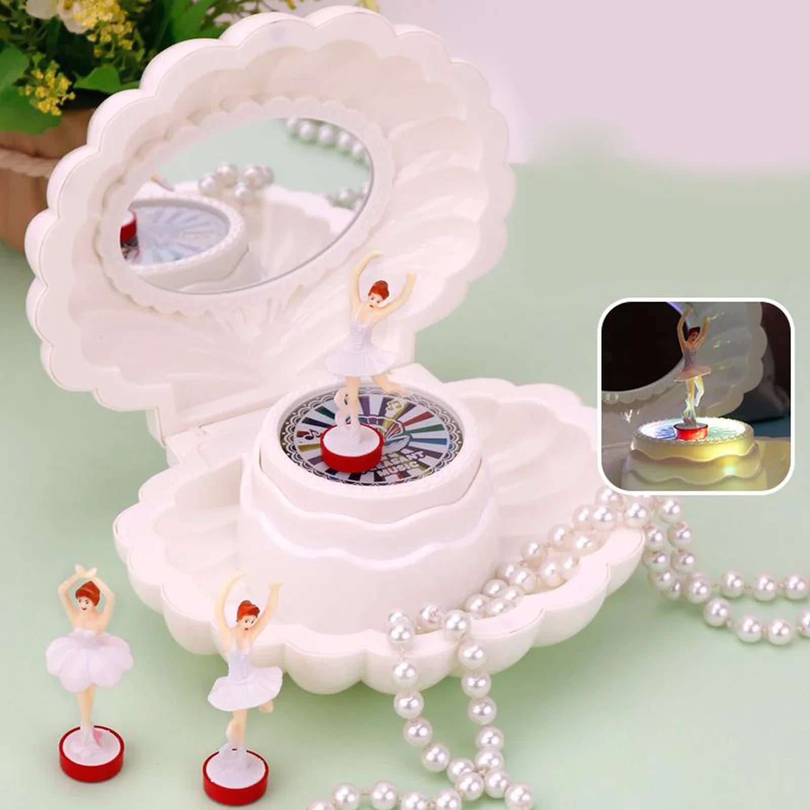 Shell Ballet Box By Music Box