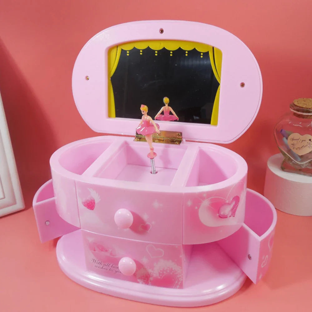 Oval Music Box and Jewelry Box By Music Box