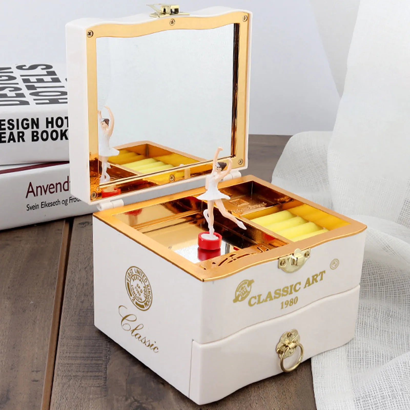 Classic Art Ballerina Box By Music Box