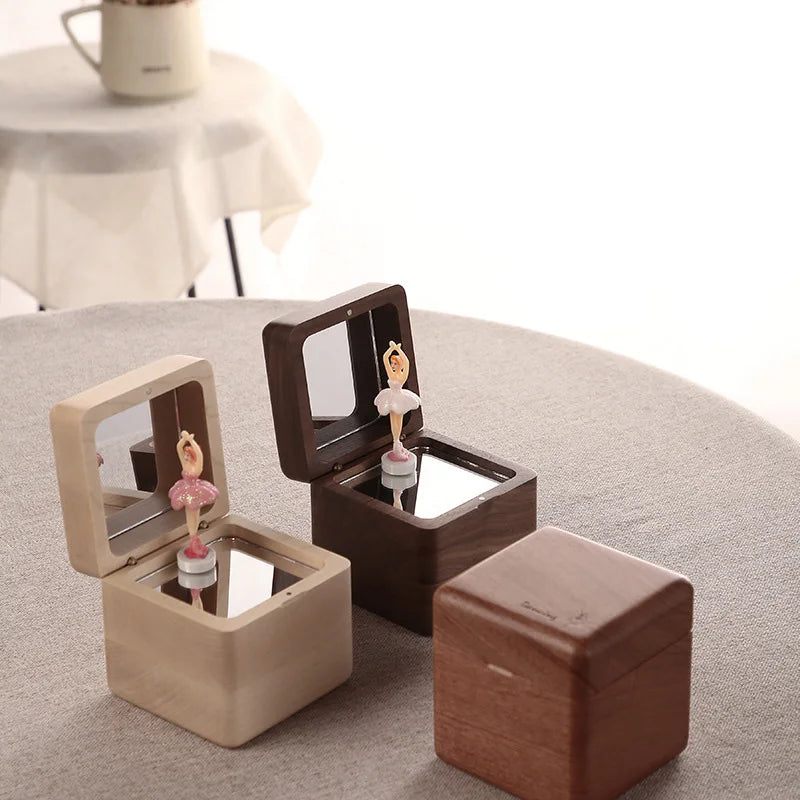 Spinning Wooden Box By Music Box