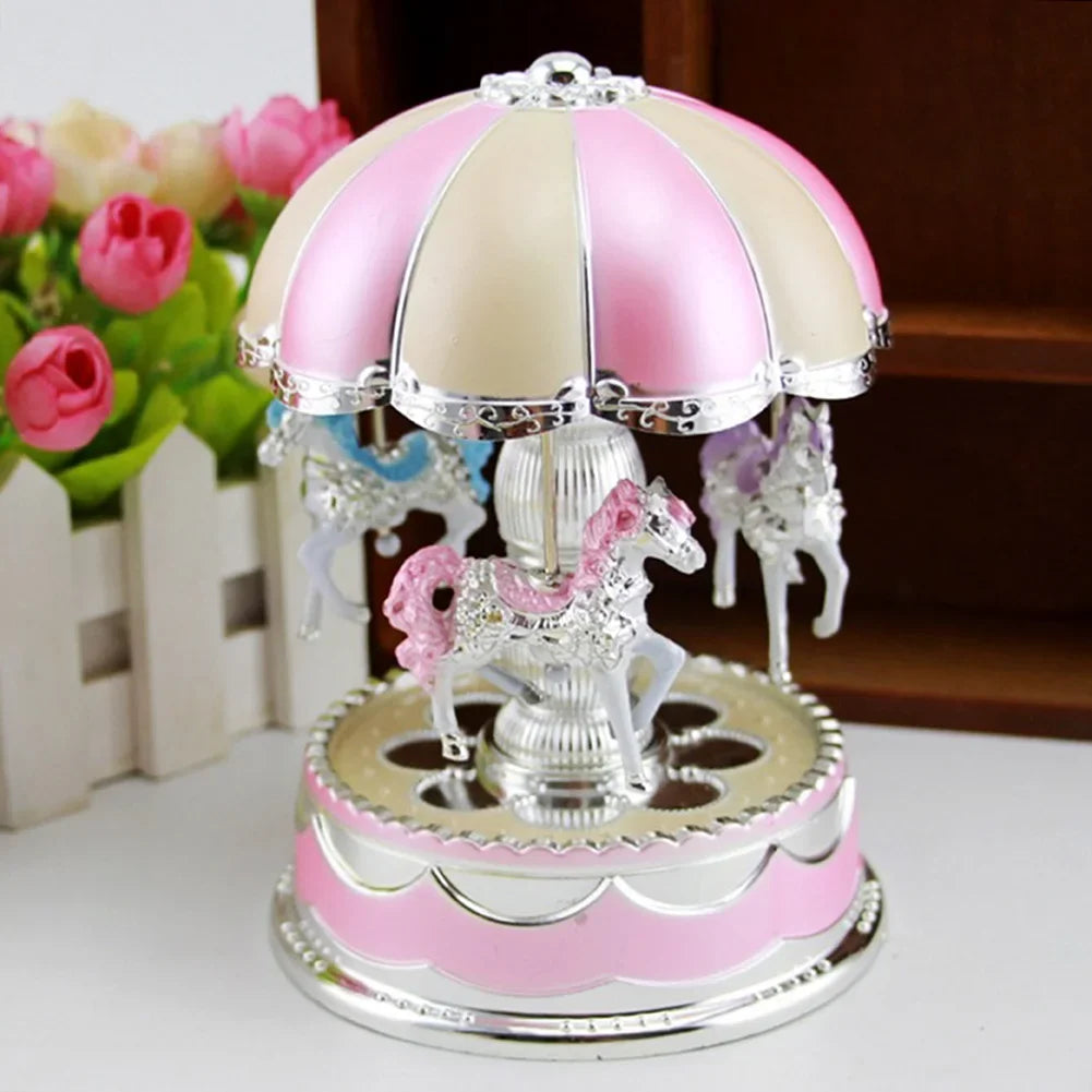Luminous Rotating Horses By Music Box
