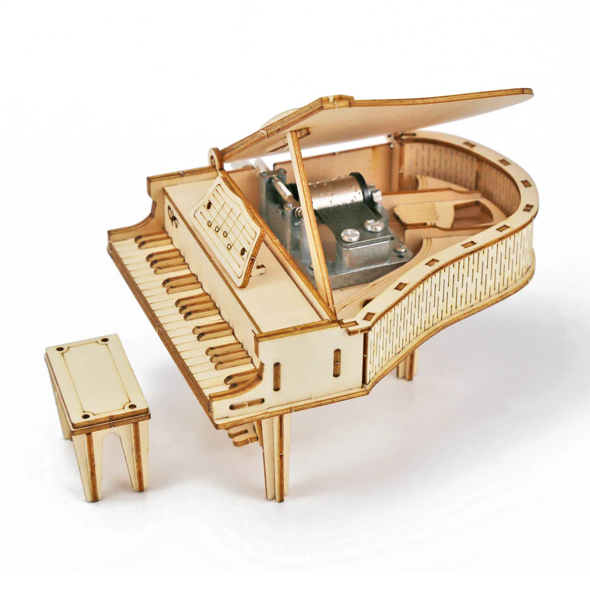 Hand Cranked Piano Box By Music Box