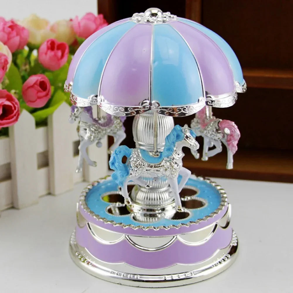 Luminous Rotating Horses By Music Box