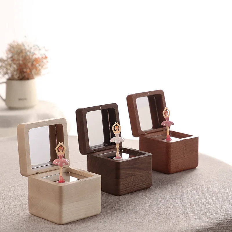 Spinning Wooden Box By Music Box