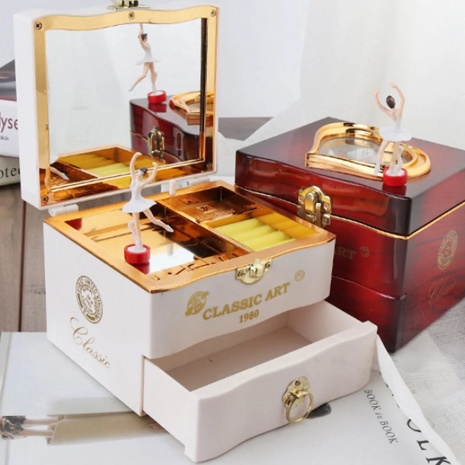 Classic Art Ballerina Box By Music Box