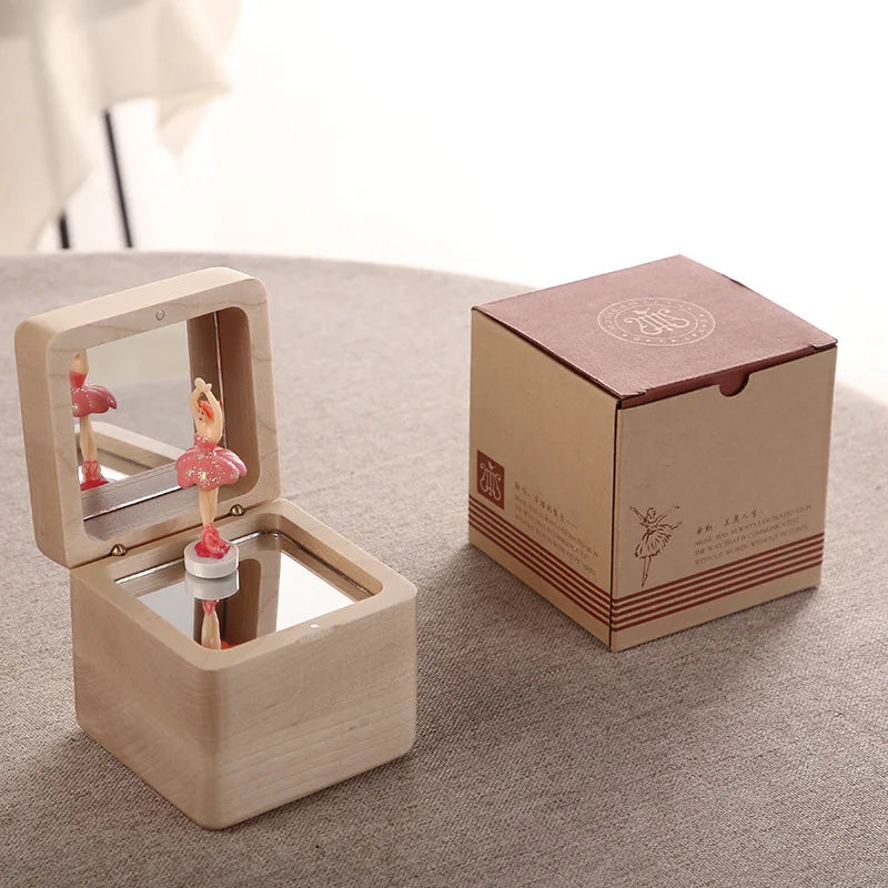 Spinning Wooden Box By Music Box