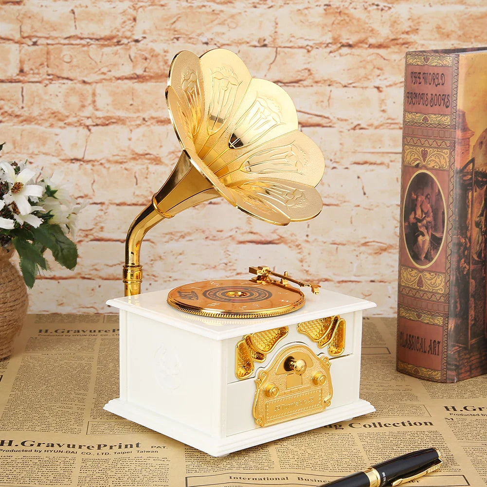 Horn Gramophone By Music Box