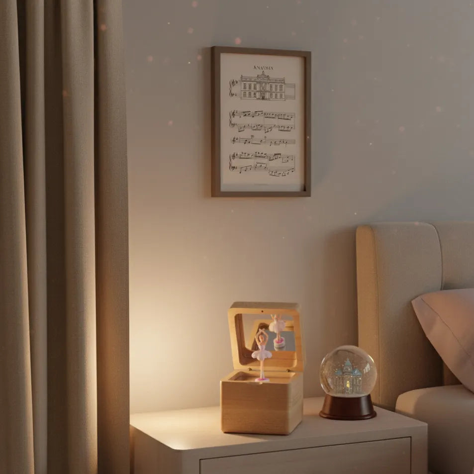 Spinning Ballerina Wooden Music Box By Music Box