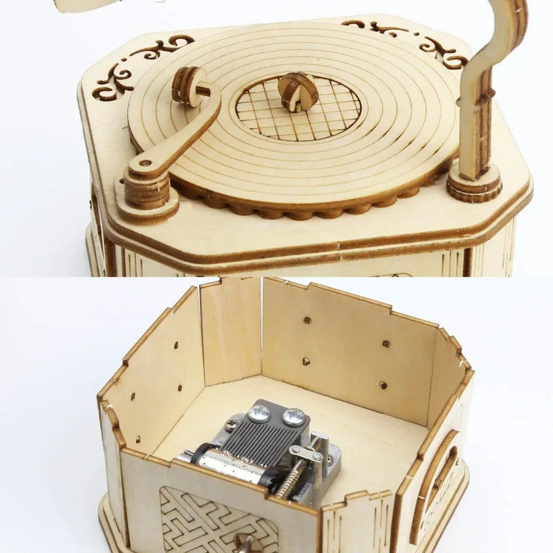 Wooden Gramophone Music Box By Music Box