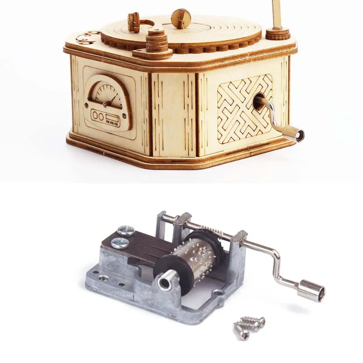 Wooden Gramophone Music Box By Music Box